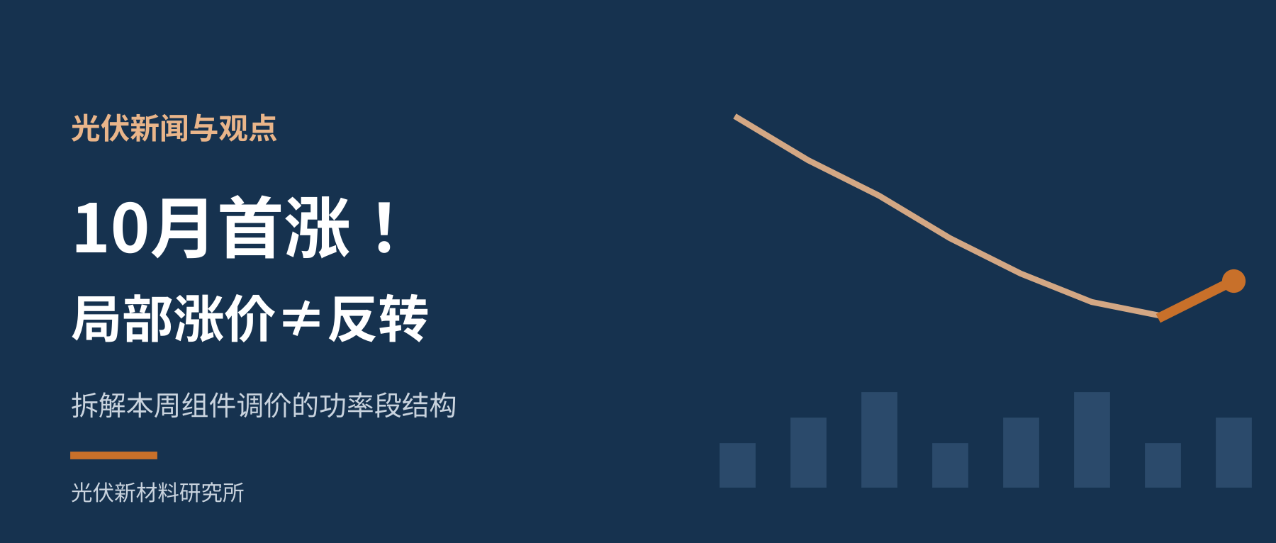 10月首涨!3家组件厂局部提价,跌势真的到头了吗?