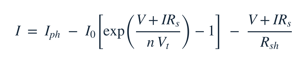 I-V equation of the single-diode model