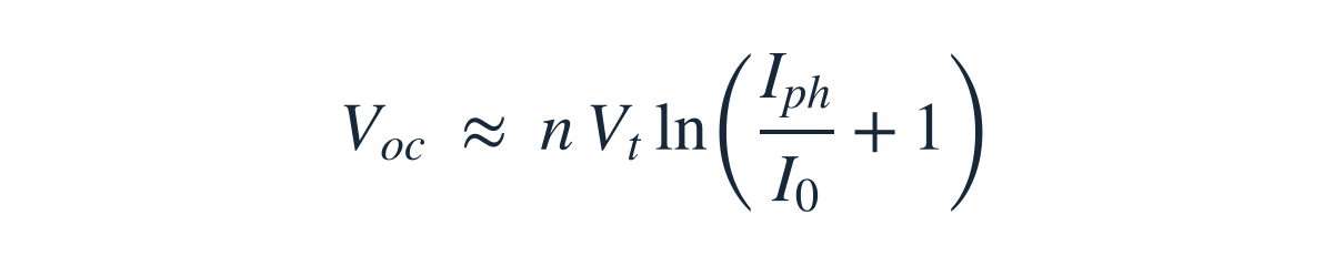 Approximate expression for open-circuit voltage